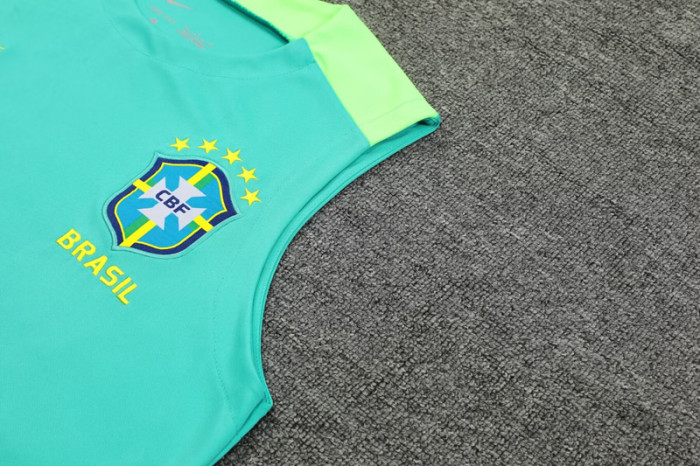 24-25 Brazil Light Green Tank top and shorts suit