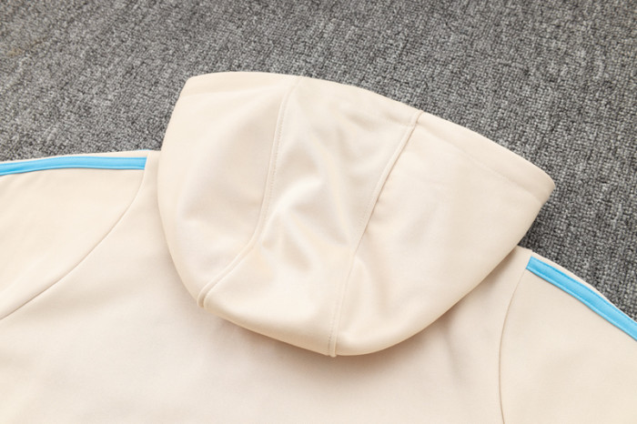 24-25 Argentina Beige Hoodie Half Pull Tracksuit #F592半拉连帽