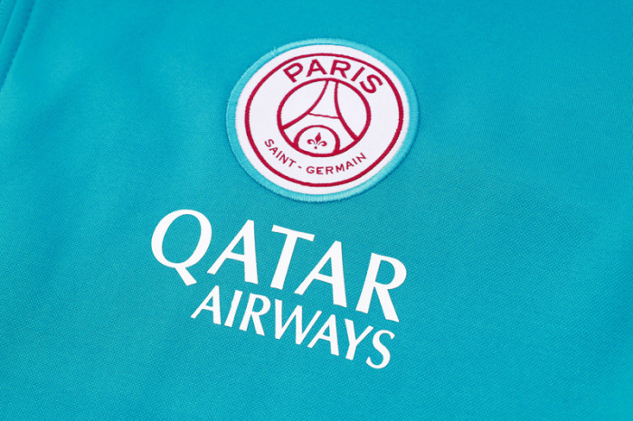 24-25 PSG Lake blue Hoodie Jacket Tracksuit #F568