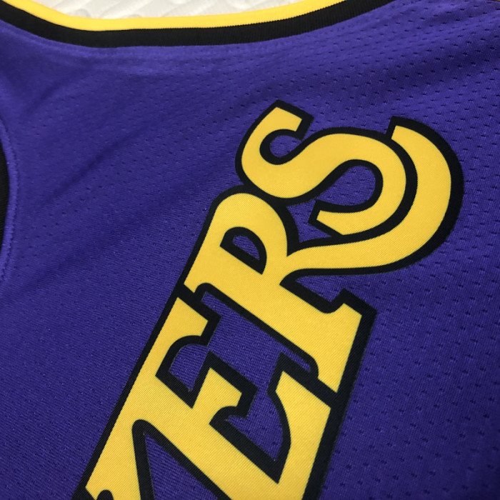 22-23 LAKERS JAMES #23 Purple Top Quality Hot Pressing NBA Jersey (Trapeze Edition)