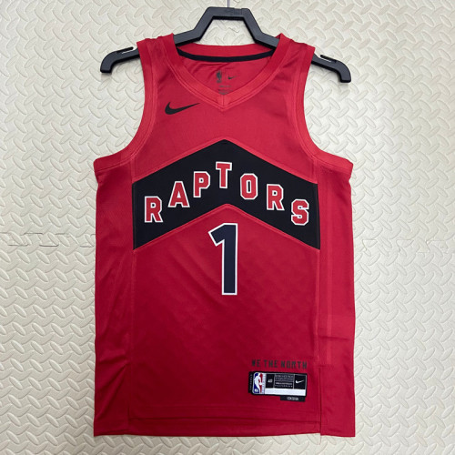 22-23 Raptors McGRADY #1 Red Top Quality Hot Pressing NBA Jersey