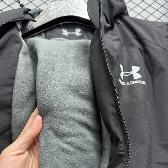 2024 UA Velvet Thickened warm Black Outdoor Jackets #F4加绒冲锋衣