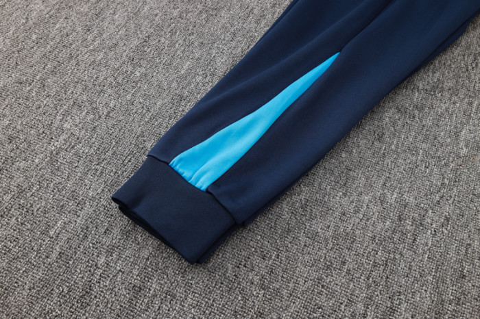 24-25 CHE Royal blue Hoodie Half Pull Tracksuit #F552半拉连帽