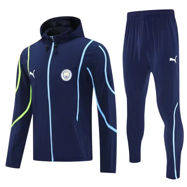 2025-26 Man City Royal blue Hoodie Jacket Tracksuit