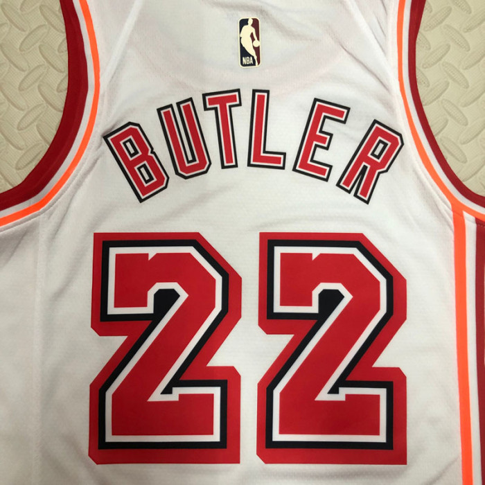 22-23 Heat BUTLER #22 White Top Quality Hot Pressing NBA Jersey (Retro Logo)