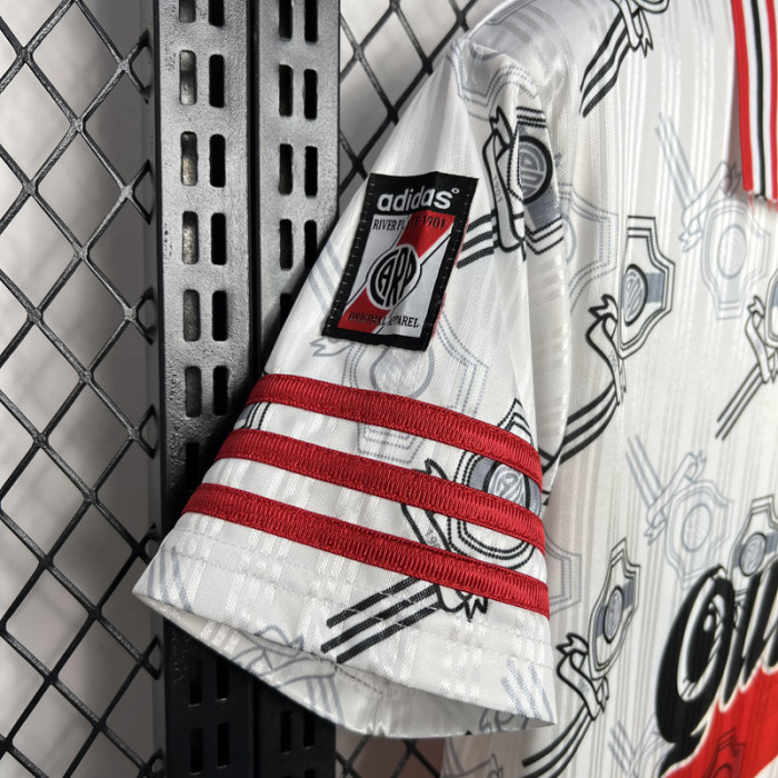 1996-1997 River Plate Home Retro Soccer Jersey