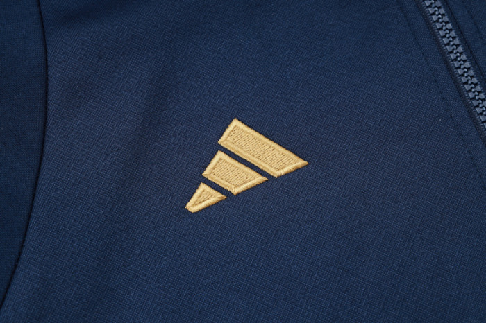 24-25 Italy Royal blue Hoodie Half Pull Tracksuit #F597半拉连帽