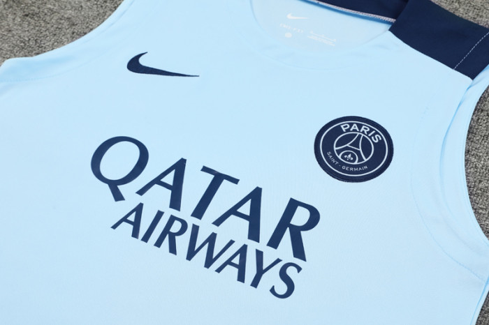 24-25 PSG Light blue Tank top and shorts suit