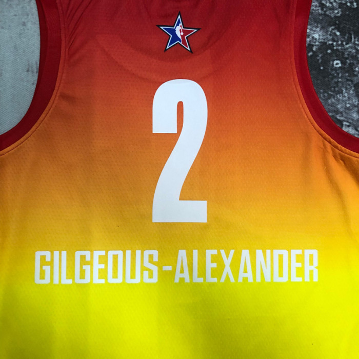 2023 ALL STAR GILGEOUS-ALEXANDER #2 Yellow Top Quality Hot Pressing NBA Jersey (全明星)