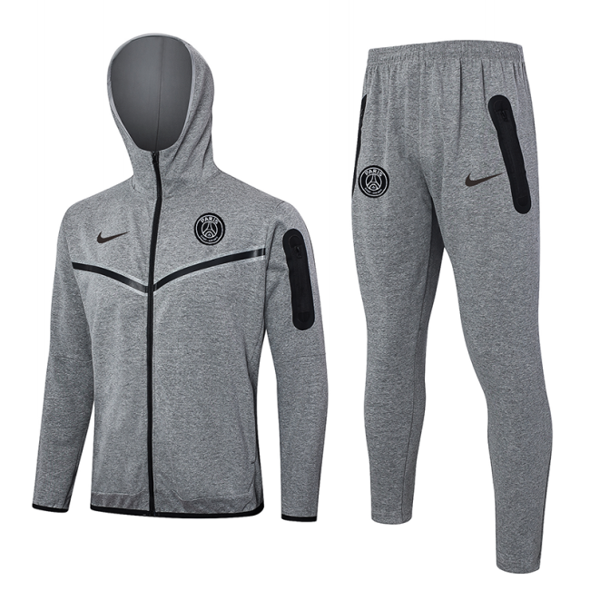 24-25 PSG Grey Hoodie Jacket Tracksuit #F581