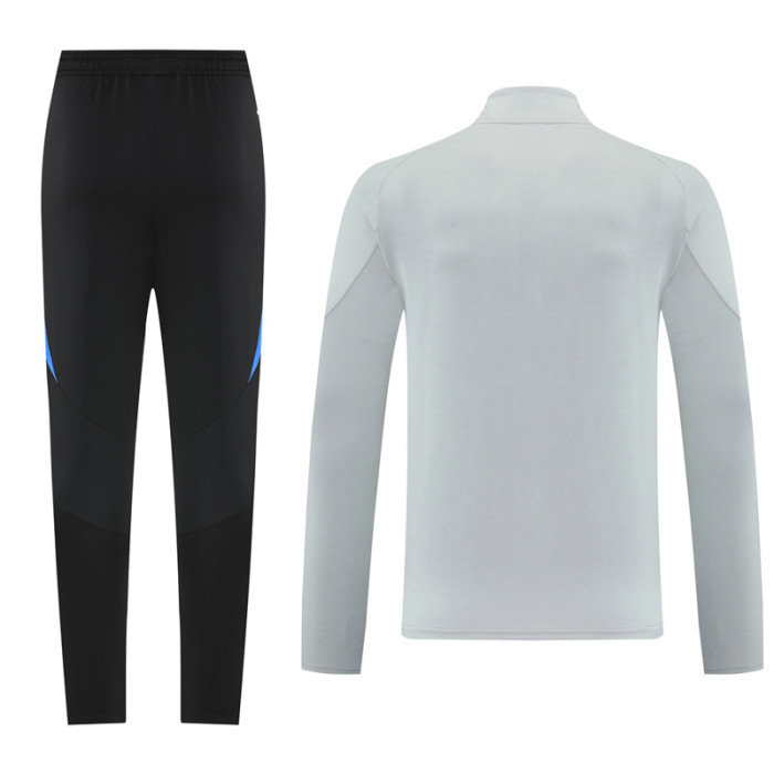 2025 AD Grey Half Pull Tracksuit #AB08 (半拉链)