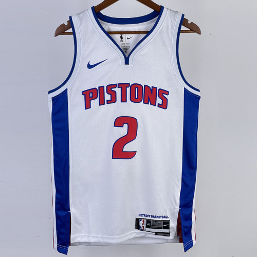 22-23 Pistons CUNNINGHAM #2 White Top Quality Hot Pressing NBA Jersey