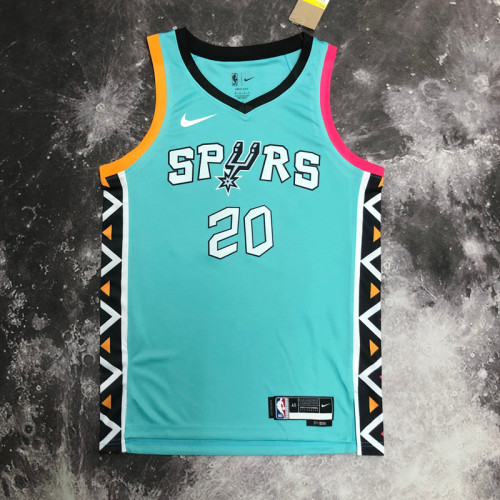 22-23 Sa Spurs GINOBILI #20 Blue City Edition Top Quality Hot Pressing NBA Jersey