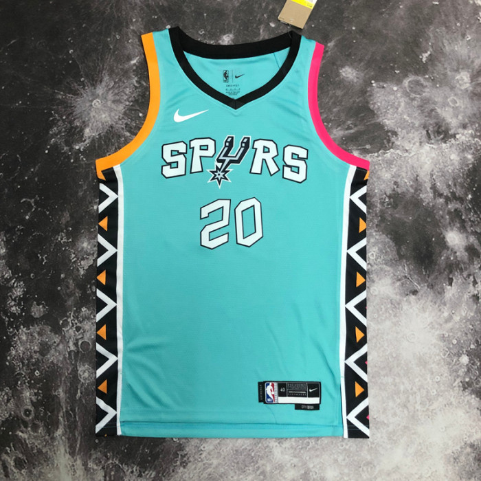 22-23 Sa Spurs GINOBILI #20 Blue City Edition Top Quality Hot Pressing NBA Jersey
