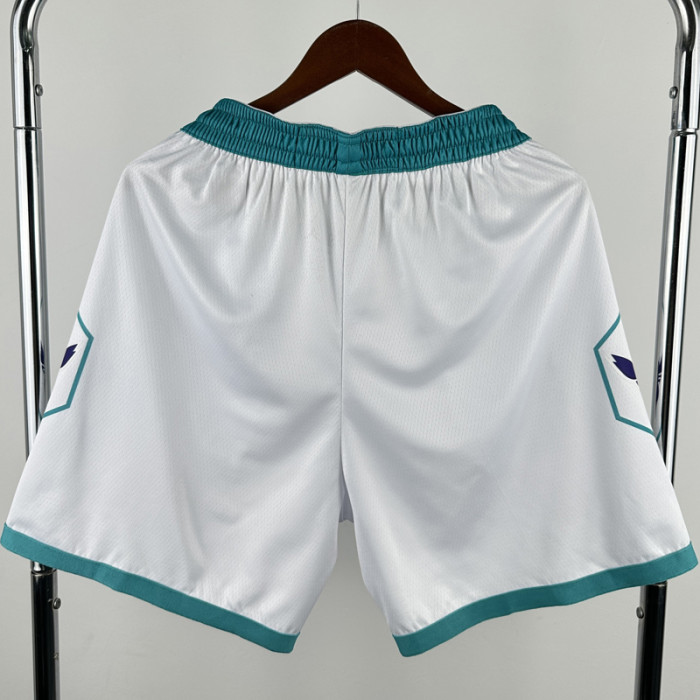 Hornets White City Edition Top Quality NBA Pants