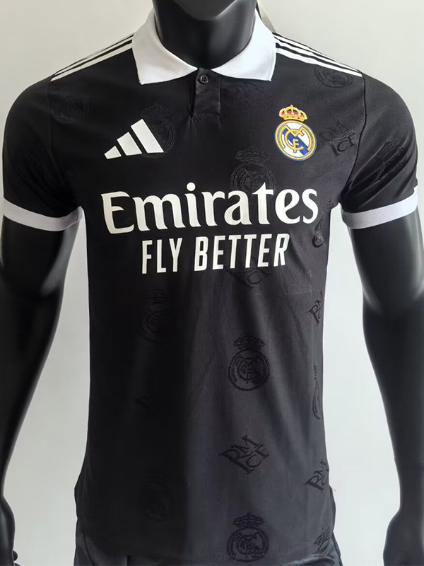 25-26 RMA Black Special Edition Player Version Training Shirts *翻领