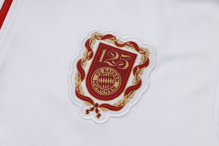 2025-26 Bayern White Kids Half Pull Tracksuit#E2526(童装)(半拉链)