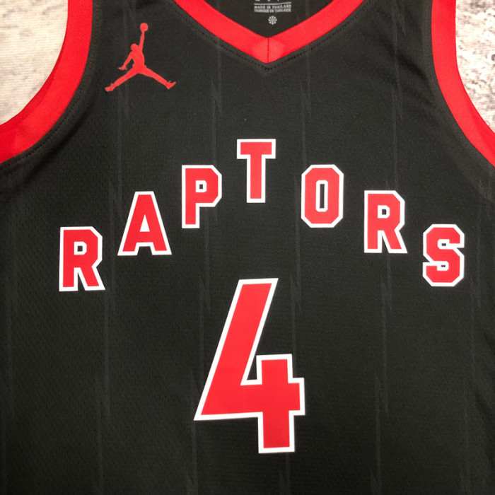 22-23 RAPTORS BARNES #4 Black red Top Quality Hot Pressing NBA Jersey (Trapeze Edition)