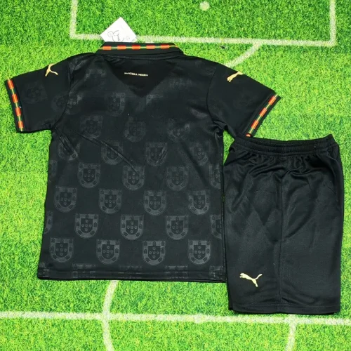 26-27 Portugal Black Kids Soccer Jersey (有领)