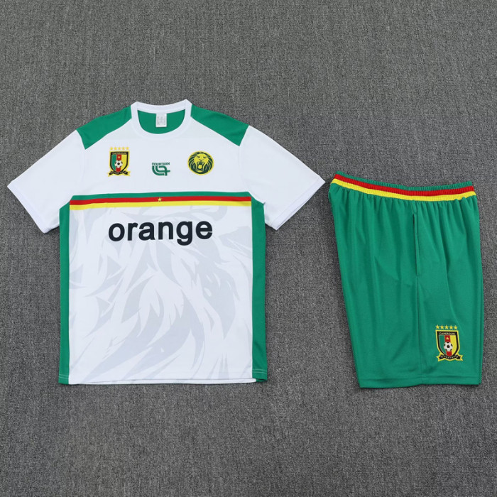 25-26 Cameroon White Training short Suit