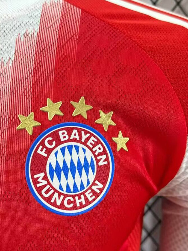 25-26 Bayern Home Long Sleeve Player Version Soccer Jersey (长袖球员)