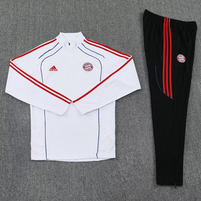 25-26 Bayern White Half Pull Tracksuit (半拉链)