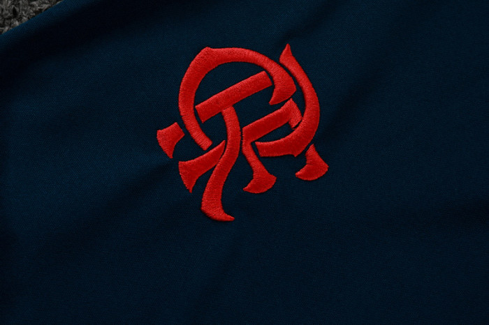 25-26 Flamengo Blue Half Pull Tracksuit (半拉链)