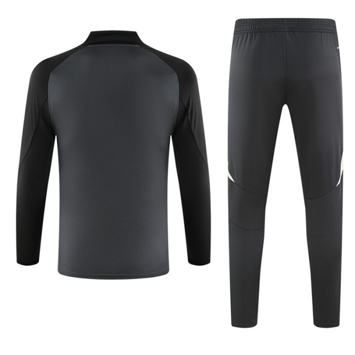 24-25 Man Utd Dark gray Kids Half Pull Tracksuit (童装)(半拉链)