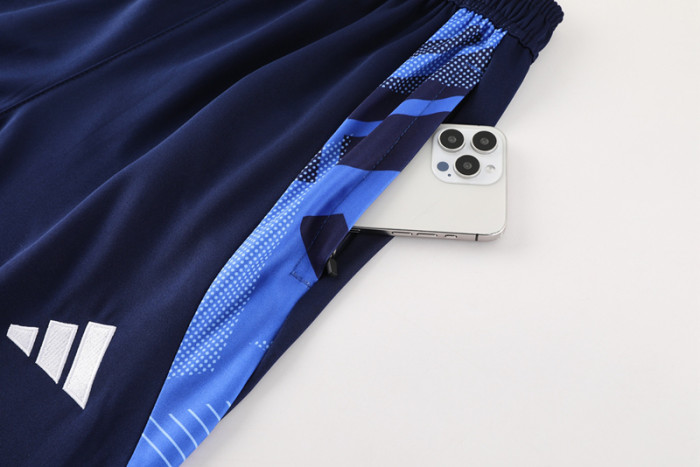 2024 AD Royal blue Half Pull Tracksuit #AB07 (半拉链)