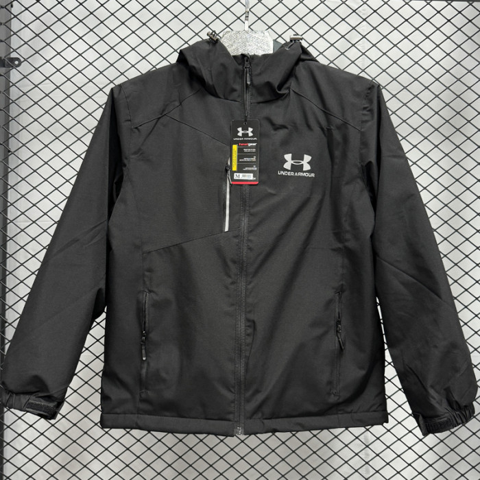 2024 UA Velvet Thickened warm Black Outdoor Jackets #F4加绒冲锋衣