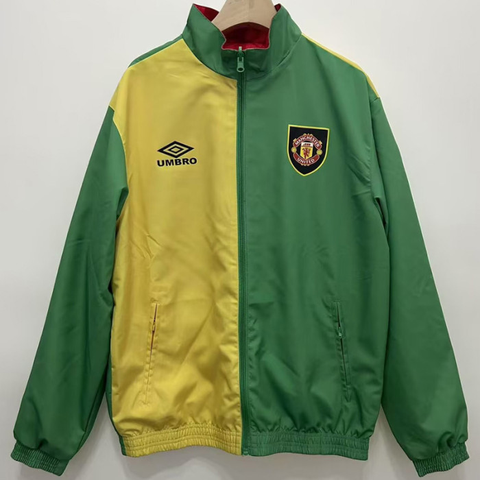 24-25 Man Utd Green Yellow Double Sided Windbreaker (双面风衣)
