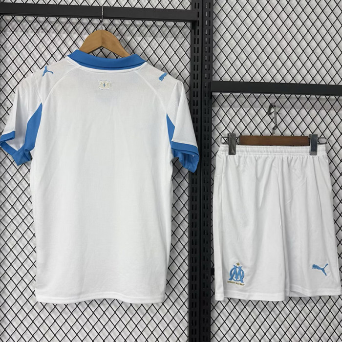 25-26 Marseille Home Kids Soccer Jersey