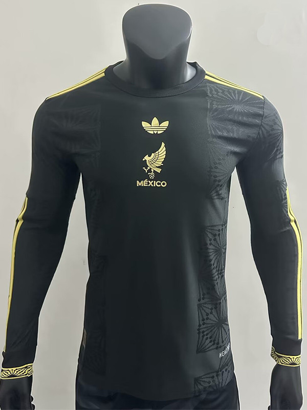 25-26 Mexico Gold Cup Black Long Sleeve Player Version Soccer Jersey (长袖球员)
