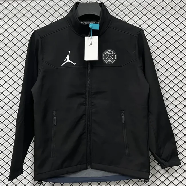 2025-26 PSG Jordan Black Outdoor Jackets #RK901软料