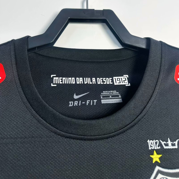 2012-2013 Santos FC Black Long Sleeve Retro Soccer Jersey(长袖)