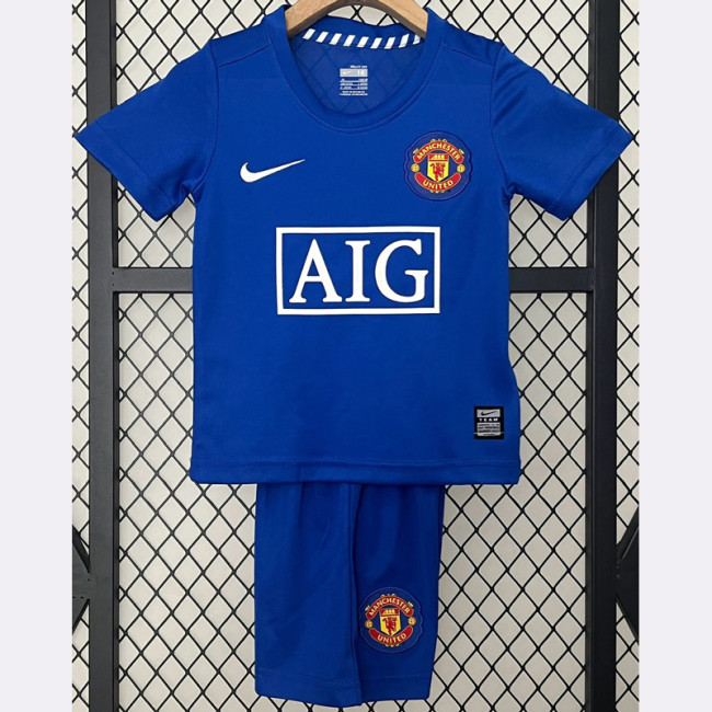 2008-2009 Man Utd Away Kids Retro Soccer Jersey