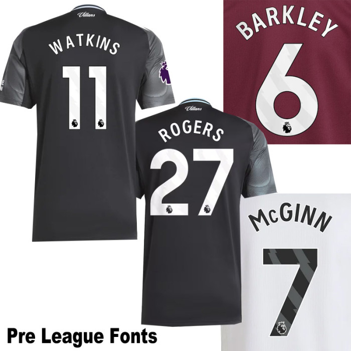 25-26 Aston Villa Home Fans Soccer Jersey