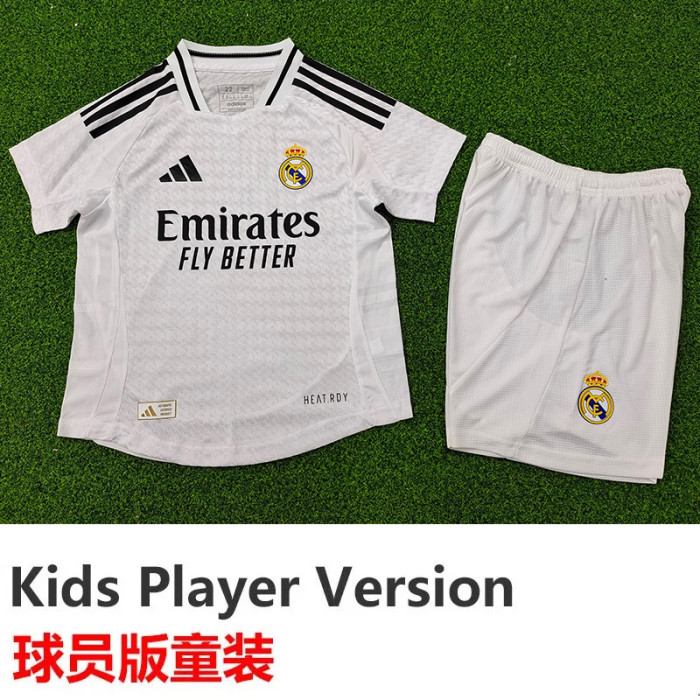 24-25 RMA Home Kids Player Version Soccer Jersey (球员童装)