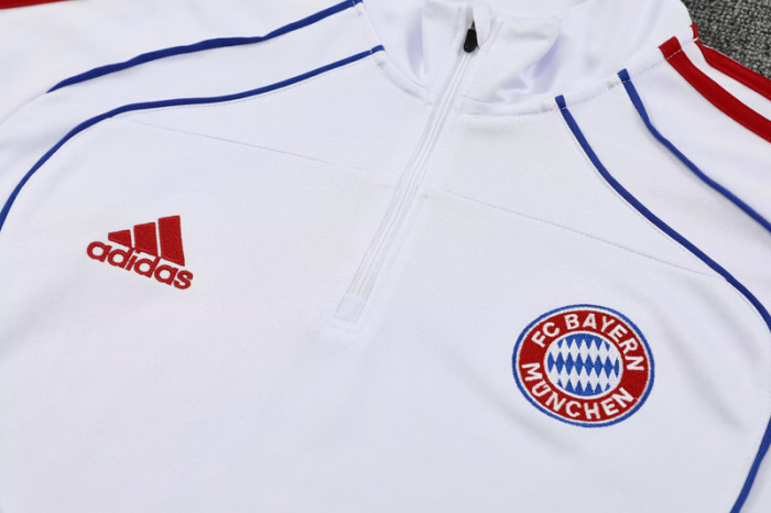 25-26 Bayern White Half Pull Tracksuit (半拉链)