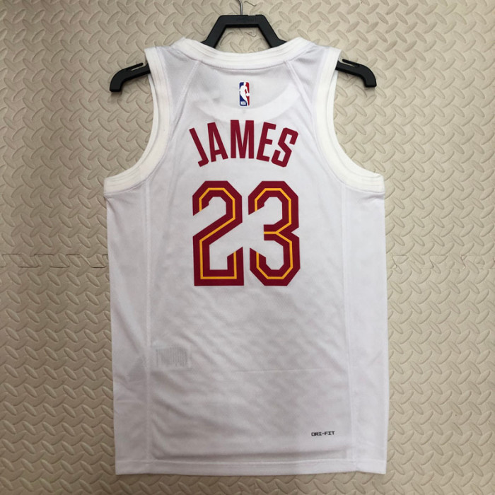 22-23 Cleveland Cavaliers JAMES #23 White Top Quality Hot Pressing NBA Jersey