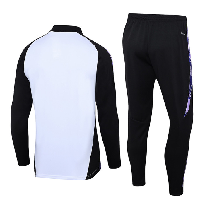 24-25 Germany White Kids Half Pull Tracksuit (童装)(半拉链)