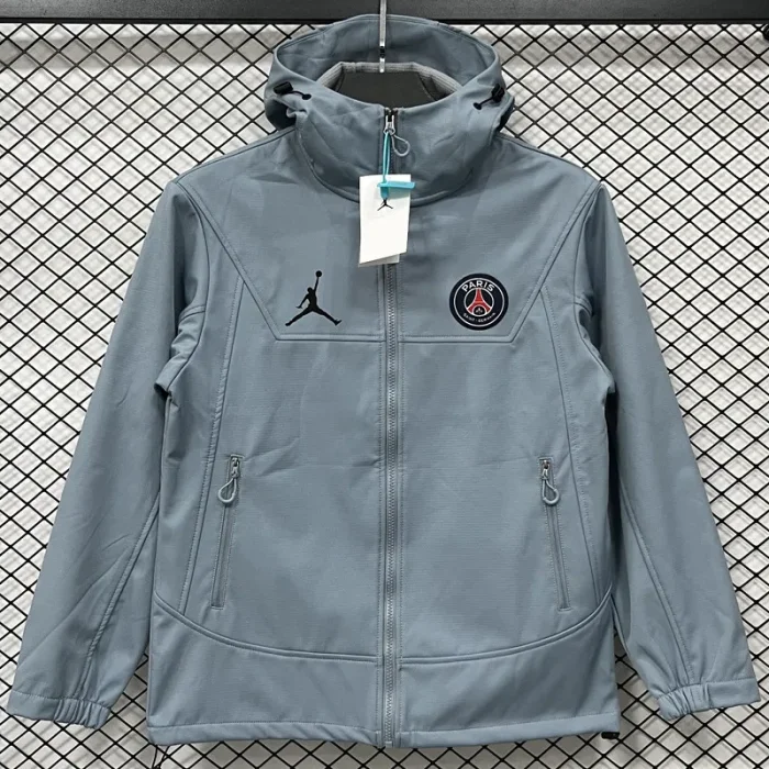 2025-26 PSG Jordan Light blue Outdoor Jackets #L6607软料