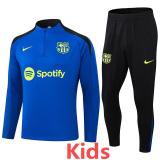 24-25 BAR Fancy blue Kids Half Pull Tracksuit (童装)(半拉链)