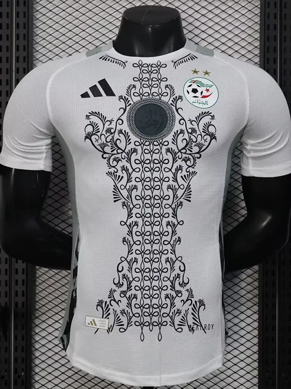 2025-26 Algeria White Player Version Training shirts (黑标)
