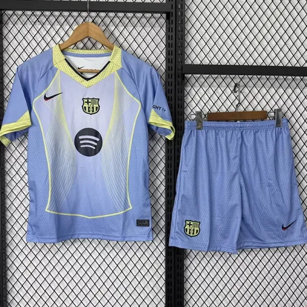 2025-26  Barcelona Grey Blue Concept Edition Kids Training