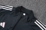 2025-26 Real Madrid Dark gray Jacket Tracksuit #A2541