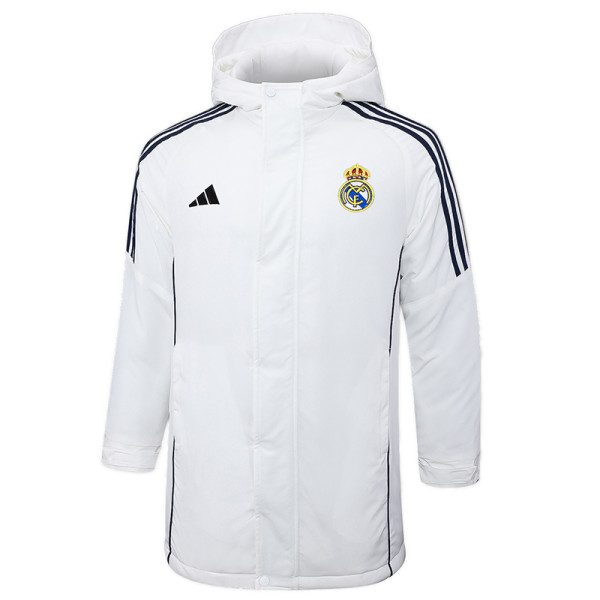 24-25 RMA White Hooded Windbreaker Fabric Cotton Coat #G209(彩标)