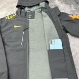 24-25 Brazil Velvet Thickened warm Black Outdoor Jackets #103加绒冲锋衣