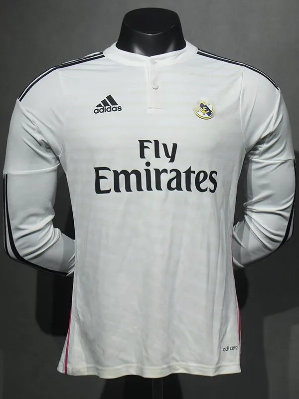 2014-2015 RMA Home Player Version 长袖球员 Long Sleeve Retro Soccer Jersey