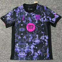 2025-26 Barcelona  Purple Black Special Edition Fans Training Shirts